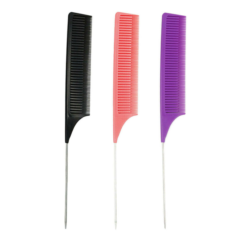 3pcs Fine Weaving Highlighting Foiling Hair Combs for Salon Dyeing Hair Comb