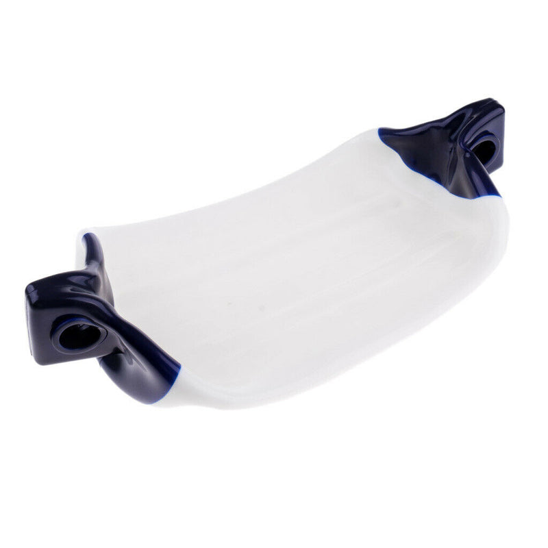 2pcs Marine Boat Fender Premium PVC Bumper Dock Shield Protection Blue White