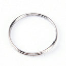 10x Steel Keyring Split Key Rings Nickel Hoop Ring Nickel Plated Steel Loop Chic