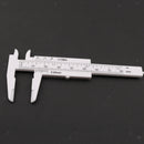 Plastic Vernier Scale Ruler Caliper Metric/ Imperial 0-80mm Reading Whtie