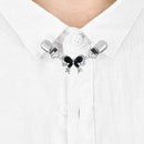Rhinestone Brooch Bowknot Collar Clip Women Cardigan Pin Jewelry (Black) A