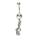 Body Jewelry Music Icon Navel Ring - Blue