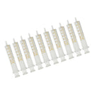 10PCS 10ml Glass Syringe Injector Lab Sampler Diameter Caliber Precision