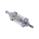 Universal Chrome Glass Fuel Petrol crude oil engine Inline Filter 5/16 "8mm