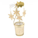 Rotating Carrousel Spinning Candle Holder Christmas Wedding Decor -Snowflake