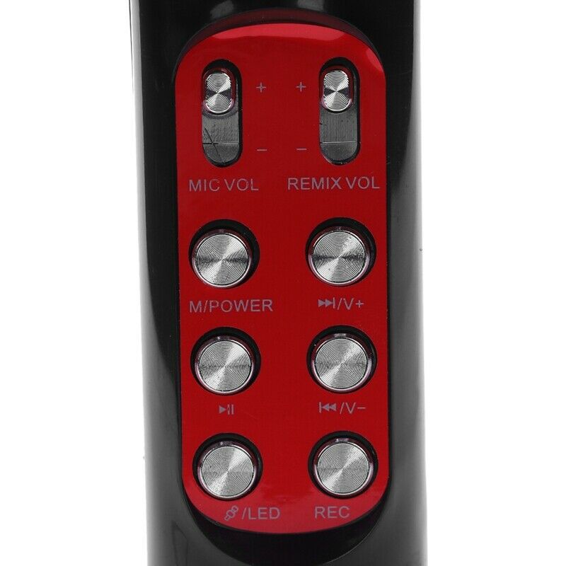 Wireless Bluetooth Ktv Speaker Mini Home Mic Microphone Fashion Flash Led L