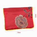 4X(12 In 1 Small Jewelry Box Jewelry Red Jewelry Bag Embroidered Silk ClothD7F9)