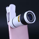 Universal 8X Zoom Optical Telephoto Telescope Lens for Phone Camera(White)