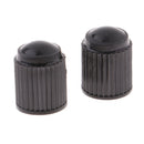 20x Rubber Bicycle Schrader Air Valve Dust Cap Bike American Valve Cover Black