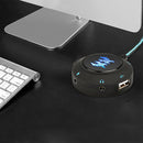 For PC Laptops S2 4 Port USB Sound Card HUB Mic Adapter External Audio Converter