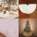 White Plush Christmas Tree Skirt Carpet Merry Christmas Decor New Year Decor  Cy