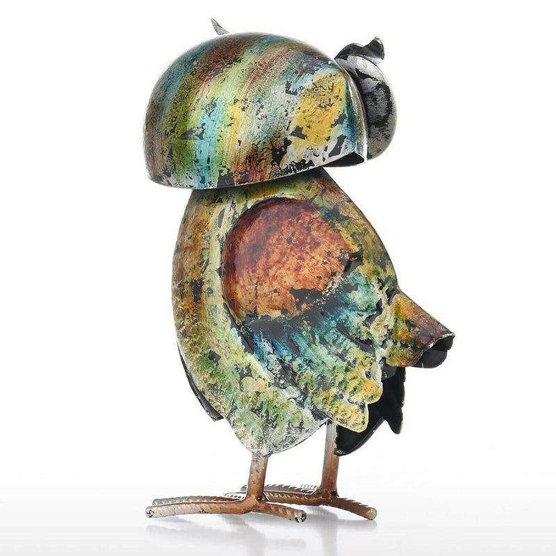 Iron Art Outdoor Patio Decorative Animal Garden Decor Lawn Decorative Owl Statue