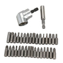 1/4inch Hex Shank Adapter Long Bending Drill Screwdriver + 33Pc Screwdriver