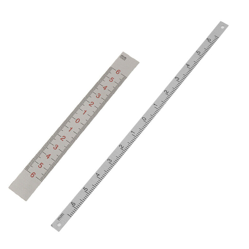 2pcs Aluminum Straight Ruler Machinist Engineer Ruler 65-0-65mm & 60-0-60mm