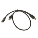 60cm/24inch Dual USB 3.0 Type A to Micro-B USB Y Shape High Speed Cable
