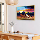 Horse 5D DIY Full Round Drill Diamond Painting Landscape Mosaic Beadworks