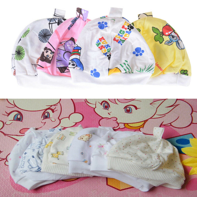 Newborn Toddler Baby Boys Girls Cotton Hat Soft Cap 0-3 Months NTJ SJ3C MO