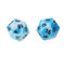 Set of 10 Blue White D20 Acrylic Dice for RPG D&D Gaming Twenty Sided Die