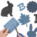 20Pcs 5 Colors DIY Iron on Denim Fabric Patches for Clothing Jeans Repair Kit