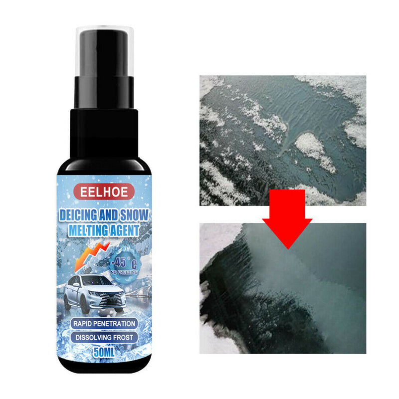 Car Agent Glass Spray Melting Snow Ice Anti-Icing Defrosting Spray (50ml)