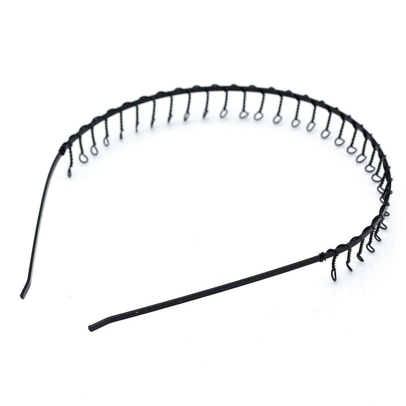 Metal wire Headband football sports gym toothed alice hair head band Men Women