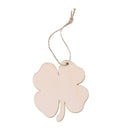 10pcs Four-leaf Clovers Wood Ornament DIY Craft Home Party Hanging Decor