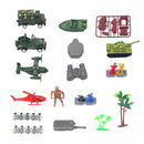MagiDeal Set Of 17 Simulation Tank Aircraft Soldier Figures  Scene Decor