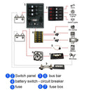 Bus Bar M10 Positive Power Distribution Stud Terminal Block (Red)