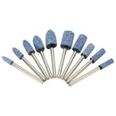 10pc Blue Abrasive Mounted Stone Rotary Tool Grinding Wheel 1/8 Shank N2W1