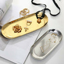 Stainless Steel Vanity Trays, Cosmetic Organizer Trays for Makeup, Beauty P F2G2