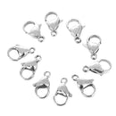 100pcs/Lot 12mm Stainless Steel Lobster Clasps Hooks for DIY Jewelry Making