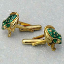 Novelty Mens Stainless Steel Cufflinks Fancy Frog Toad