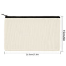 12 Pack Canvas Zipper Bags, Blank DIY Craft Pouches for Travel Cosmetic Mak H3A1