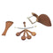 4/4 Violin Chin Rest Chinrest Jujube Wood with Tuning Peg Tailpiece Tailgut