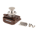 Brown Cupboard Drawer Push Button Door Lock Press Close Latch Catch Campervan