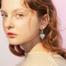 Fashion Heart-shaped Angel Wings Crystal Zircon Stud Earrings Jewelry Fo X2M3