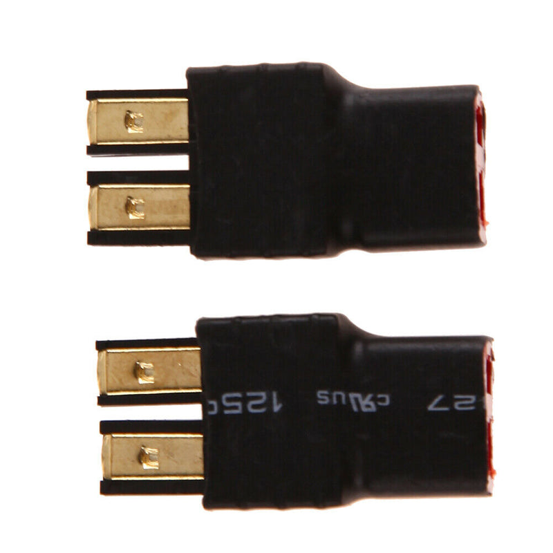 2pcs Wireless Male for Traxxas to T-Plug Deans Style Connector Adapter