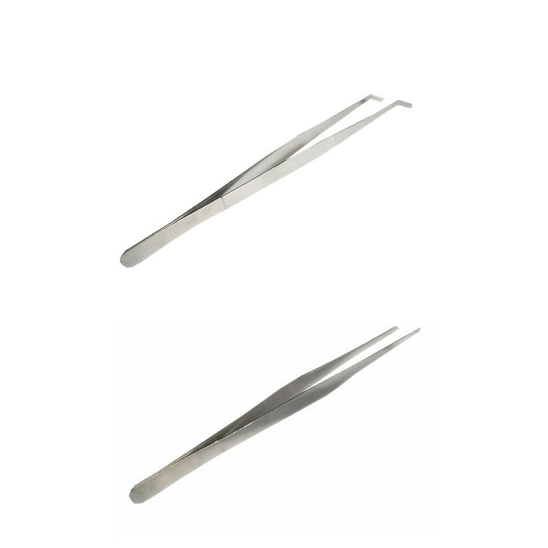 2 pcs 30cm Stainless Steel Tweezers Pet Insects Gardening Feeding Tool