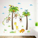 Festival Wall Nursery Stickers Gift Decorations Cartoon Coconut Tree Baby Room