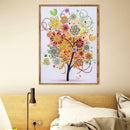 5D DIY Special Shaped Diamond Painting Colorful Tree Cross Stitch Embroider