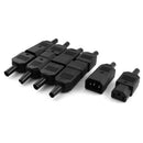 Jack connector IEC C14 C13 male + female pluggable cable AC 250V 10A 5pair