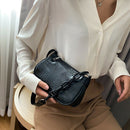 Retro Alligator PU Women Handbag Tote Street Underarm Shoulder Bag (Black)