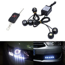 4in1 Kit 12V Hawkeye LED Car Emergency Strobe Lights DRL Wireless Remote Control
