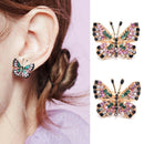 Fashion Women Colorful Crystal Butterfly Drop Dangle Earrings Statement Jewelsp