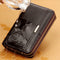 Leinasen Men Wallets With Coin Pocket Long Zipper Coin Purse For Men Clutch B7D3