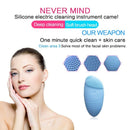 Facial Cleansing Brush Sonic Vibration Mini Face Cleaner Silicone Deep Pore H9E2