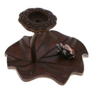 Chinese Bronze Frog Lotus Leaf Animal Incense Burner Incense Stick Censer