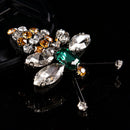 Bees Sequins Rhinestones Bead Brooch Patches Applique Sews on Beadings 3C