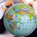 16'' Inflatable World Globe Earth Map Teaching Geography Map Beach Ball Kid C6D5