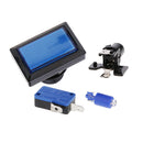 5Pcs Rectangle Arcade Game Machine Part & LED Light Illuminated Push Button